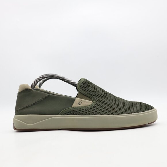 Olukai Lae'Ahi Mesh Green Textile Comfort Shoe Men's US Size 9 Casual Slip On - Picture 1 of 9